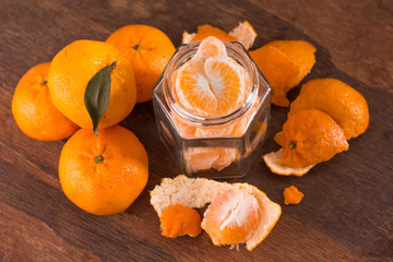 Tangerines in a jar