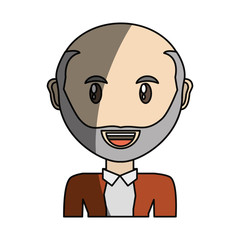 Adult face cartoon icon vector illustration graphic design