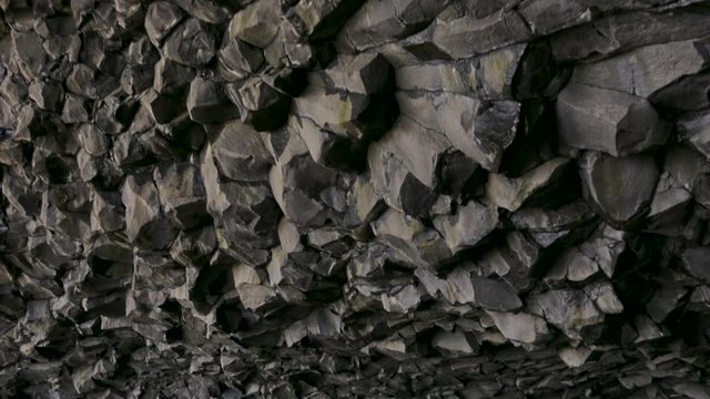 Basalt cave on Reynisfjara beach near Vik, Icealnd
