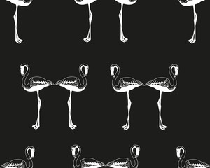 seamless flamingo pattern vector illustration