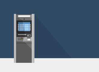 ATM machine in bank or office