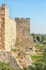 Fototapeta na wymiar Jerusalem Old City Walls
