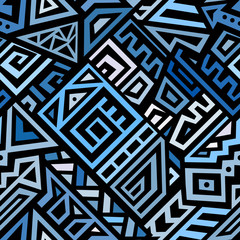 Abstract Vector Seamless Pattern in Ethnic Style