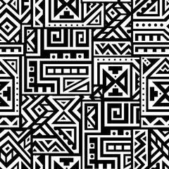 Abstract Vector Seamless Pattern in Ethnic Style