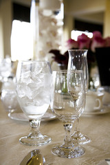Drinking Glasses Table Set Up