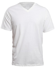 White V-Neck Shirt Mock up