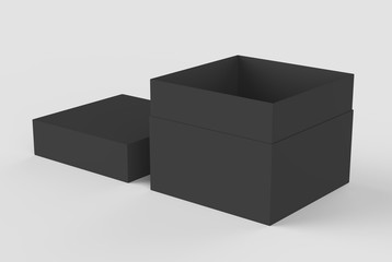 black paper box