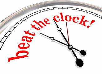 Beat the Clock Deadline Record Time 3d Illustration