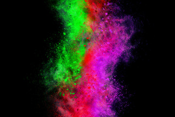 Abstract design of Multi color  on black background