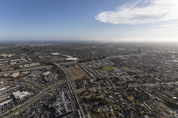 Aerial view of Oxnard and Ventura in Southern California.