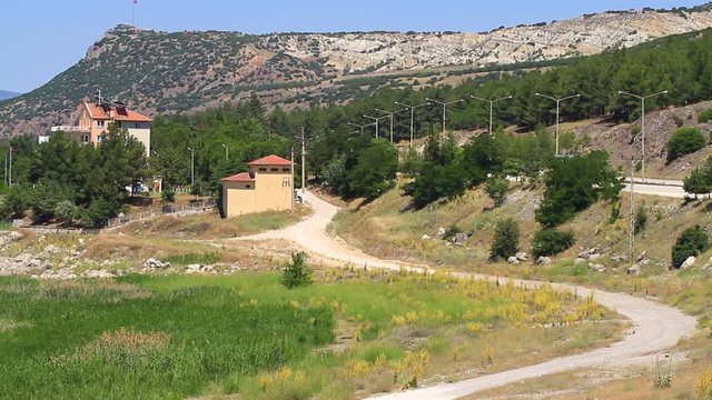 Anatolia, Burdur Country in Turkey. The Burdur Lake basin in Turkeys Mediterranean region has been facing severe environmental damage in the form of increased pollution and a decrease in water volume.