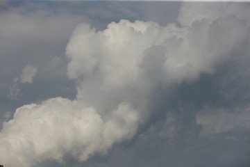 Clouds on a sunny day before thunderstorm