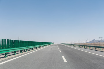 highway on gobi desert