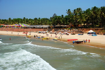 Sinquerim beach in Candolim, Goa, India