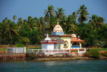 A Hindu Temple in Candolim, Goa, India