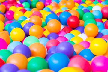 Fototapeta na wymiar Colourful balls in the playground 