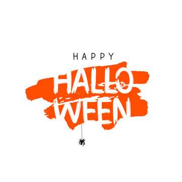 Halloween. Lettering. Gift card.