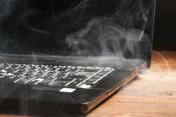 Old laptop broke and smoked