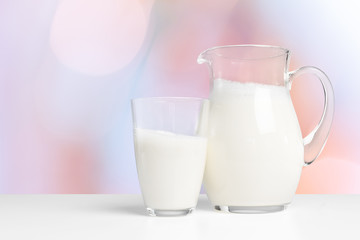 Pitcher  with some milk