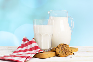 Pitcher  with some milk