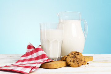 Pitcher  with some milk