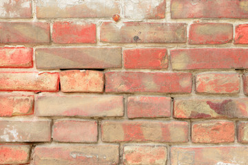 Obraz premium Brick texture with scratches and cracks