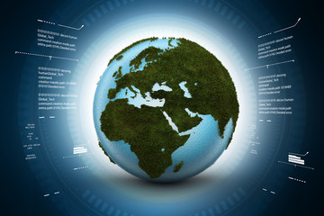 Globe with nature concept