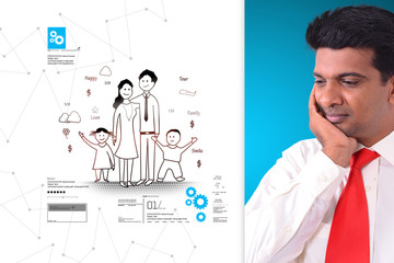 Man thinking , family planning concept