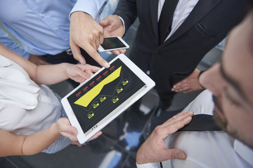 Business analysis during business meeting