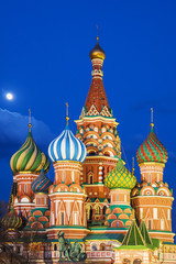 St. Basil's Cathedral in Moscow. Night view