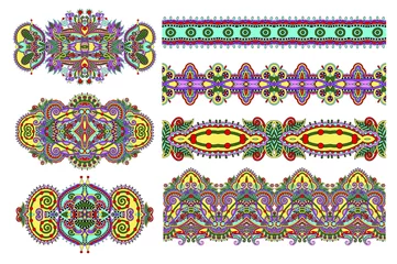 Plexiglas foto achterwand floral ornamental pattern collection to fabric printing © Kara-Kotsya