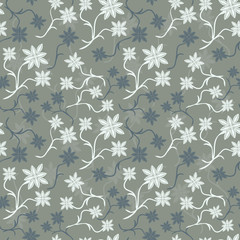 Vintage ornament in the style of Damask. Seamless dark background for textile, wallpaper, pattern fills, covers, surface, print, gift wrap, packaging paper, tile