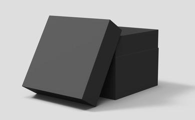 black paper box