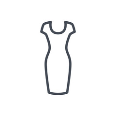 Women Long Dress Line icon