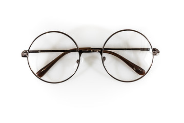 Vintage Spectacles Isolated On White Background
