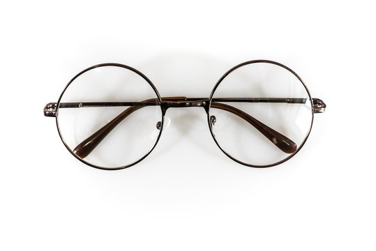 Vintage Spectacles Isolated On White Background Stock Photo | Adobe Stock