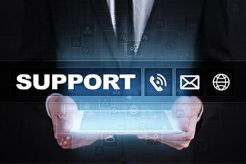 Fototapeta na wymiar Technical support. Customer help. Business and technology concept.