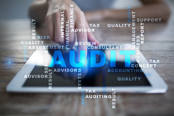 Audit business concept. Auditor. Compliance. Words cloud.