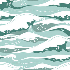 Seamless abstract pattern with waves