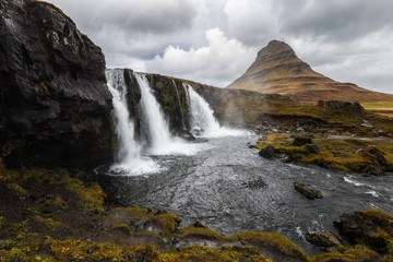 Wasserfall am Kirkjufell in Island