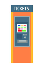 Tickets machine with sensor screen and convenient interface