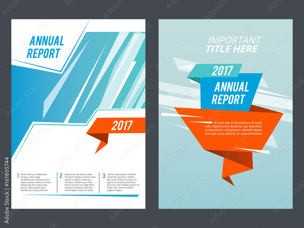 Wall mural design presentation. brochure or annual report layout vector template