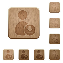 Download user account wooden buttons