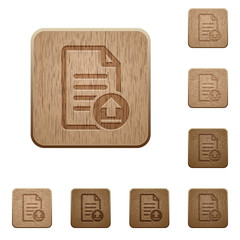 Upload document wooden buttons