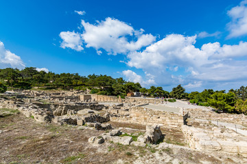 Fototapeta na wymiar Magnificent ruins of the ancient city of Kamiros, Rhodes island, Greece