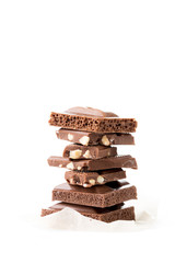 Chocolate porous, milky, with nuts