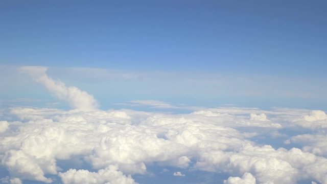  High quality aerial shot above the clouds in 4K
