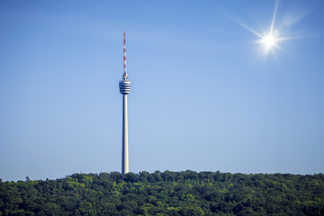 Fototapeta premium television radio tower in Stutgart Germany