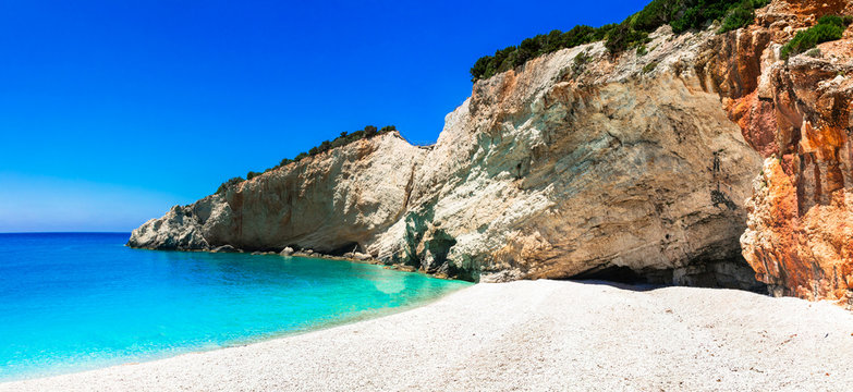 Most beautiful beaches of Greece series - Porto Katsiki in Lefkada, Ionian islands