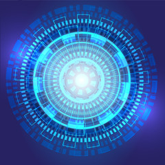 Abstract blue circle energy power technology futuristic modern design background vector illustration.